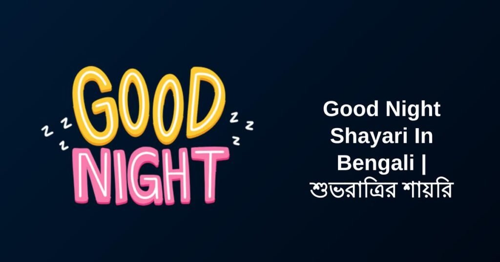 360+ Best Good Night Shayari In Bengali | শুভরাত্রির শায়রি